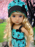Poodle Pal - romper, hat & sandals for Little Darling Doll or 33cm BJD