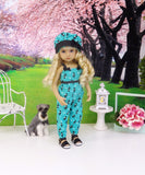Poodle Pal - romper, hat & sandals for Little Darling Doll or 33cm BJD