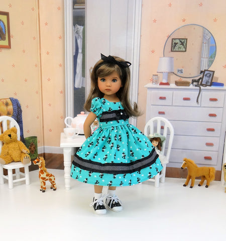 Poodle Parade - dress, socks & saddle shoes for Little Darling Doll or 33cm BJD