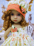 Pretty in Peach - dress, hat, socks & shoes for Little Darling Doll or 33cm BJD