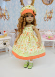Pretty in Peach - dress, hat, socks & shoes for Little Darling Doll or 33cm BJD