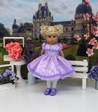 Pretty in Purple - dress, slip, tights & shoes for Little Darling Doll or 33cm BJD