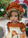 Pumpkin Pie - dress, beret, tights & shoes for Little Darling Doll or other 33cm BJD