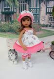Puppy Love - babydoll top, bloomers, hat, socks & tennis shoes for Little Darling Doll or 33cm BJD