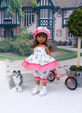 Puppy Love - babydoll top, bloomers, hat, socks & tennis shoes for Little Darling Doll or 33cm BJD