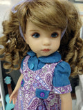 Purple Paisley - dress, blouse, socks & shoes for Little Darling Doll or 33cm BJD