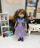 Purple Paisley - dress, blouse, socks & shoes for Little Darling Doll or 33cm BJD