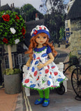 Rain, Rain Go Away - dress, hat, tights & shoes for Little Darling Doll