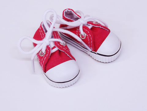 Canvas Tennis Shoes - Raspberry