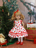 Red Cardinal - dress, tights & shoes for Little Darling Doll or 33cm BJD