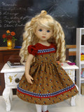 Retro Classroom - dress, tights & shoes for Little Darling Doll