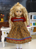 Retro Classroom - dress, tights & shoes for Little Darling Doll