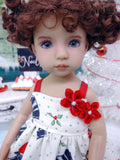 Retro Snowman - dress, tights & shoes for Little Darling Doll or 33cm BJD