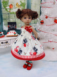 Retro Snowman - dress, tights & shoes for Little Darling Doll or 33cm BJD