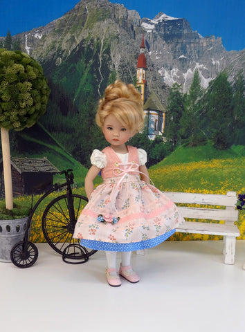 Romantic Road - dirndl ensemble with tights & shoes for Little Darling Doll or 33cm BJD