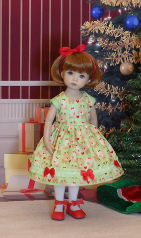 Rudolph & Clarice - dress, tights & shoes for Little Darling Doll or 33cm BJD