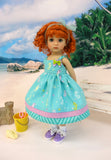 Saltwater Seahorse - dress, socks & shoes for Little Darling Doll or 33cm BJD