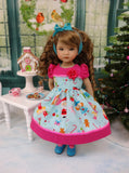 Santa's Toy Shoppe - dress, tights & shoes for Little Darling Doll or other 33cm BJD