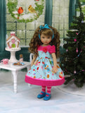 Santa's Toy Shoppe - dress, tights & shoes for Little Darling Doll or other 33cm BJD