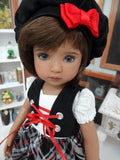 School Girl Plaid - dress, vest, beret, socks & shoes for Little Darling Doll or 33cm BJD
