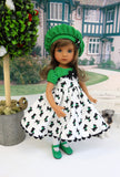 Scottie Love - dress, hat, tights & shoes for Little Darling Doll or 33cm BJD