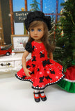 Scotties & Snow - dress, beret, tights & shoes for Little Darling Doll or other 33cm BJD