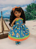 Sea Life - dress & sandals for Little Darling Doll or 33cm BJD