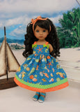 Sea Life - dress & sandals for Little Darling Doll or 33cm BJD