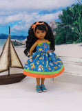 Sea Life - dress & sandals for Little Darling Doll or 33cm BJD