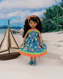 Sea Life - dress & sandals for Little Darling Doll or 33cm BJD
