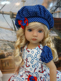 Sea Worthy - dress, beret, tights & shoes for Little Darling Doll or 33cm BJD