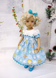Seashells & Snowflakes - dress, tights & shoes for Little Darling Doll or 33cm BJD