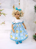 Seashells & Snowflakes - dress, tights & shoes for Little Darling Doll or 33cm BJD