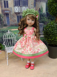 Secret Garden - dress, hat, socks & shoes for Little Darling Doll or 33cm BJD