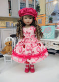 Secret Love - dress, hat, tights & shoes for Little Darling Doll or 33cm BJD