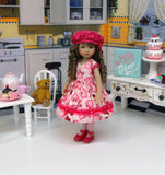 Secret Love - dress, hat, tights & shoes for Little Darling Doll or 33cm BJD
