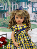 September Plaid - dress, socks & shoes for Little Darling Doll or other 33cm BJD