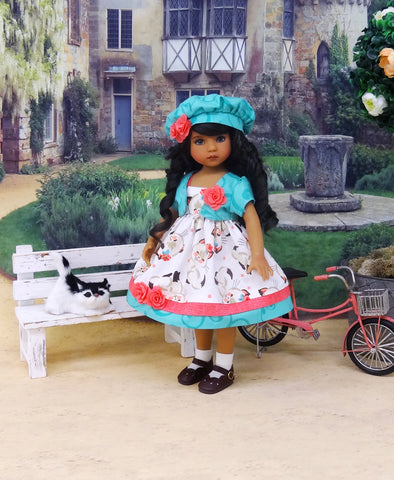 Siamese Kitten - dress, jacket, hat, socks & shoes for Little Darling Doll or 33cm BJD