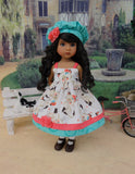 Siamese Kitten - dress, jacket, hat, socks & shoes for Little Darling Doll or 33cm BJD