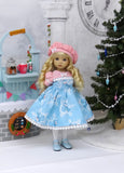 Snow Angel - dress, hat, tights & shoes for Little Darling Doll or 33cm BJD