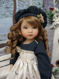 Snow Birds - dress, hat, tights & shoes for Little Darling Doll or 33cm BJD