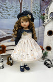 Snow Birds - dress, hat, tights & shoes for Little Darling Doll or 33cm BJD