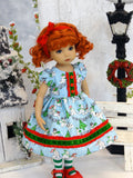 Snowman Antics - dress, tights & shoes for Little Darling Doll or 33cm BJD