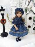 Snowstorm - capelet, beret, dress, tights & shoes for Little Darling Doll or 33cm BJD