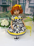 Sophisticated Garden - dress, tights & shoes for Little Darling Doll or 33cm BJD