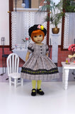 Sophisticated Plaid - dress, hat, tights & shoes for Little Darling Doll or 33cm BJD