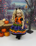 Spooky Night - Halloween ensemble with tights & boots for Little Darling Doll or 33cm BJD
