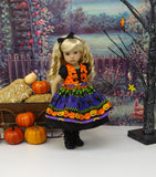 Spooky Night - Halloween ensemble with tights & boots for Little Darling Doll or 33cm BJD