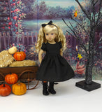 Spooky Night - Halloween ensemble with tights & boots for Little Darling Doll or 33cm BJD