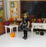 Spooky Spiders - dress, beret, tights & shoes for Little Darling Doll or other 33cm BJD